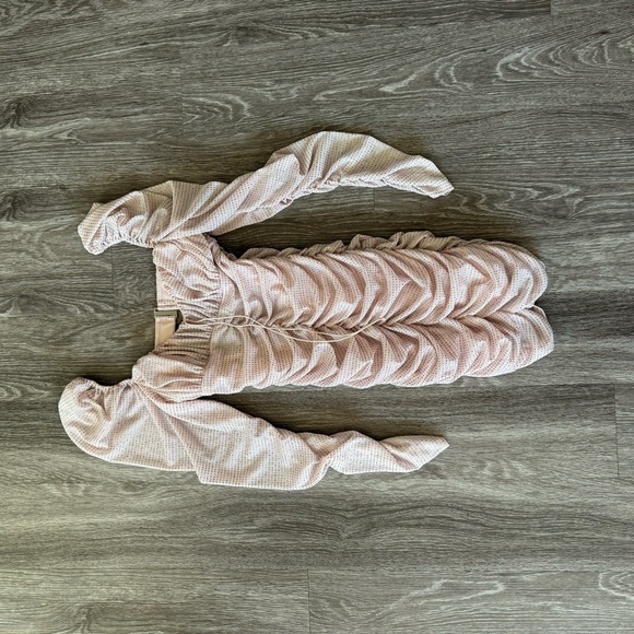 For Love & Lemons Light Pink Glitter Ruffle Dress - Picture 3 of 12